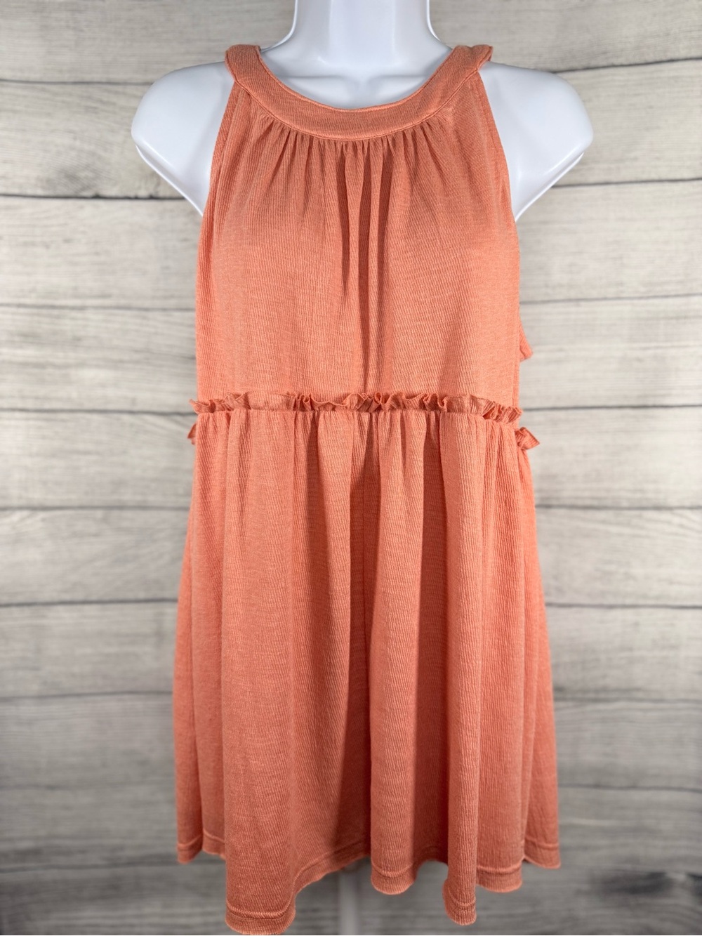 easel Coral Knit Tank Dress